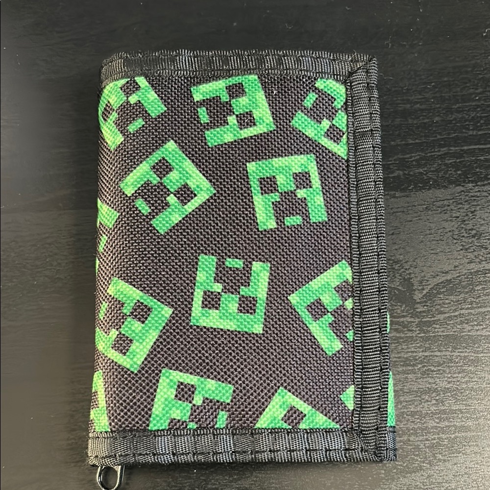 Black and Green Creeper Wallet
